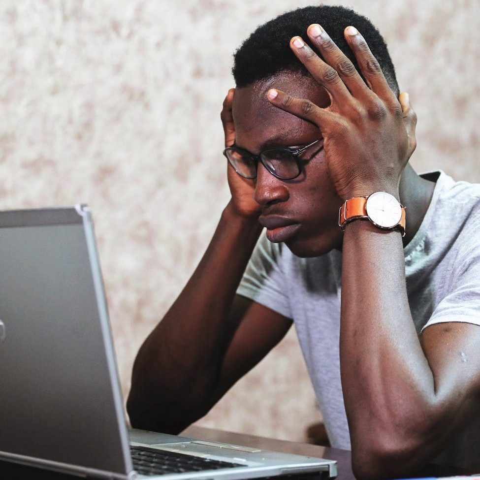 man working using a laptop